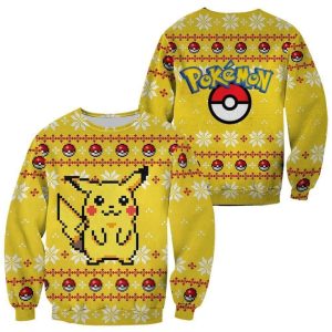 Pikachu Ugly Christmas Sweater Pullover Hoodie Custom Xmas Gift