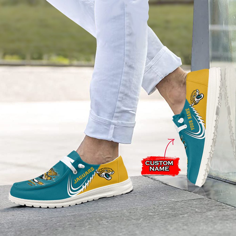 NFL Jacksonville Jaguars Hey Dude Shoes Wally Lace Up Loafers Moccasin