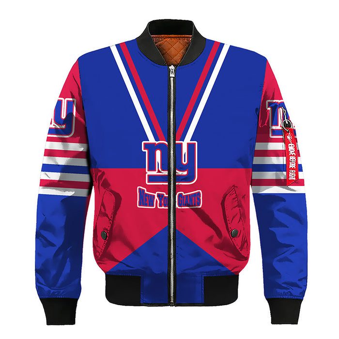 New York Giants Blue Red Bomber Jacket TBJ4702 We sell presents, you