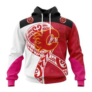 Personalized Calgary Flames Specialized Samoa Fights Cancer Unisex Pullover Hoodie