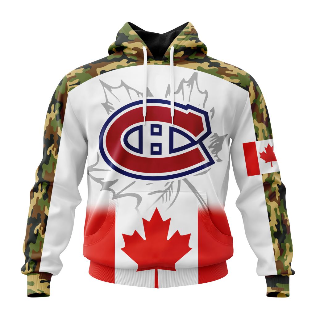 Personalized-NHL-Montreal-Canadiens-Specialized-Design-With-Our-Canada-Flag-Unisex-Pullover-Hoodie Personalized NHL Montreal Canadiens Specialized Design With Our Canada Flag Unisex Pullover Hoodie