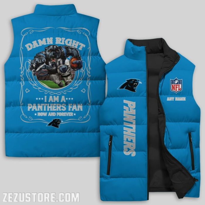 Carolina Panthers NFL Sleeveless Down Jacket Sleeveless Vest
