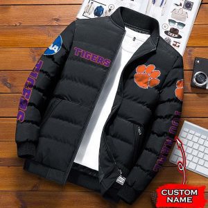 Clemson Tigers NCAA Premium Puffer Down Jacket Personalized Name