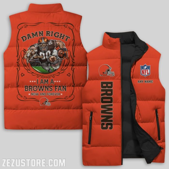 Cleveland Browns NFL Sleeveless Down Jacket Sleeveless Vest