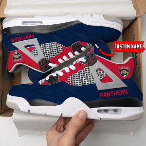 Florida Panthers NHL Premium Jordan 4 Sneaker Personalized Name Shoes JD4656