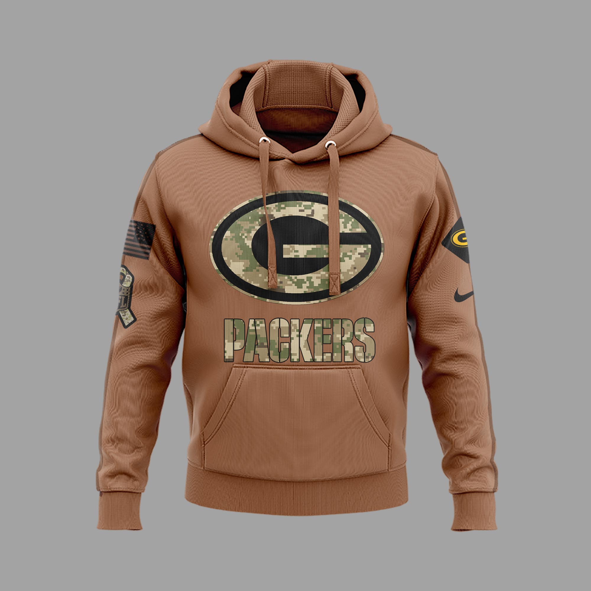 Green Bay Packers NFL Salute To Service 2023 Veteran New Logo 3D Hoodie HSL1076 We sell