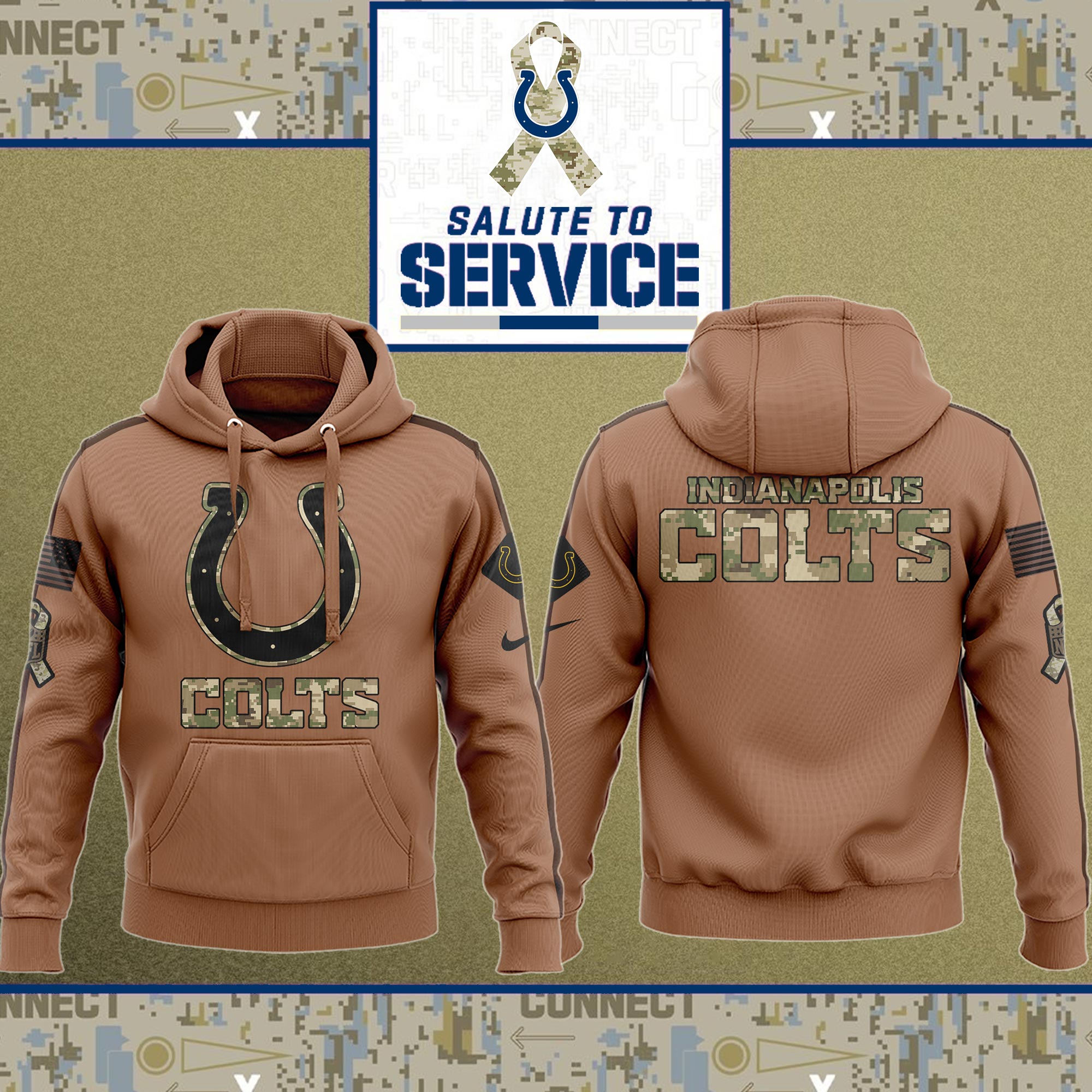 Indianapolis Colts NFL Salute To Service 2023 Veteran New Logo 3D