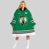 NBA Boston Celtics Personalized Oodie Blanket Hoodie Wearable Blanket Snuggie Hoodie