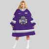 NBA Sacramento Kings Personalized Oodie Blanket Hoodie Wearable Blanket Snuggie Hoodie