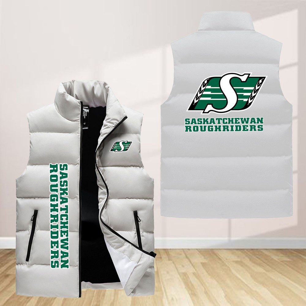 Saskatchewan-Roughriders-Sleeveless-Down-Jacket-Sleeveless-Vest Saskatchewan Roughriders Sleeveless Down Jacket Sleeveless Vest