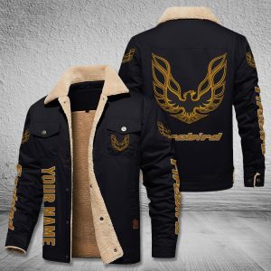 Firebird Pontiac Cars Logo Personalized Fleece Cargo Jacket Winter Jacket FCJ1012