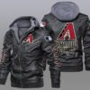 Arizona Diamondbacks Black Brown Leather Jacket LIZ159
