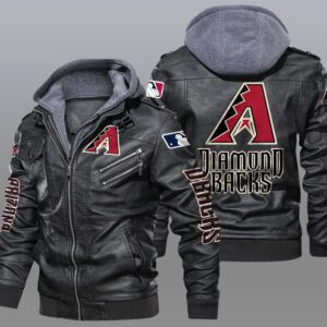 Arizona Diamondbacks Black Brown Leather Jacket LIZ159
