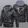 Atlanta Falcons Black Brown Leather Jacket LIZ203