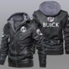 Buick Black Brown Leather Jacket LIZ033