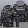 Chevrolet Corvette Black Brown Leather Jacket LIZ023