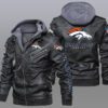 Denver Broncos Black Brown Leather Jacket LIZ108