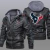 Houston Texans Black Brown Leather Jacket LIZ205