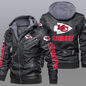 Kansas City Chiefs Black Brown Leather Jacket LIZ189