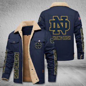 Notre Dame Fighting Irish Fleece Cargo Jacket Winter Jacket FCJ1998