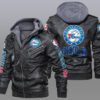 Philadelphia 76Ers Black Brown Leather Jacket LIZ135