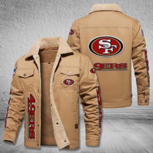San Francisco 49Ers Fleece Cargo Jacket Winter Jacket FCJ1686