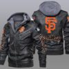 San Francisco Giants Black Brown Leather Jacket LIZ139