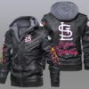 St. Louis Cardinals Black Brown Leather Jacket LIZ148