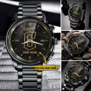 Cleveland Guardians MLB Black Fashion Sport Watch Custom Your Name BW1801