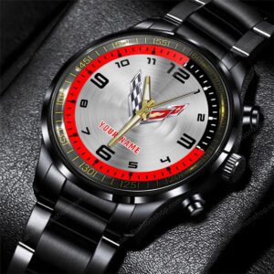 Chevrolet Corvette Cars Black Stainless Steel Watch 2024 BW1988