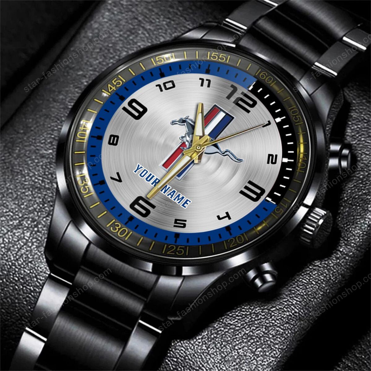 Ford-Mustang-Cars-Black-Stainless-Steel-Watch-2024-BW1999 Ford Mustang Cars Black Stainless Steel Watch 2024 BW1999