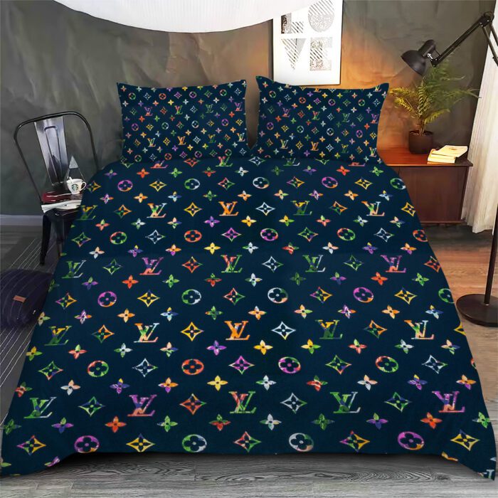 LV Monogram Luxury Bedding Set Bedroom Decor BSL1027