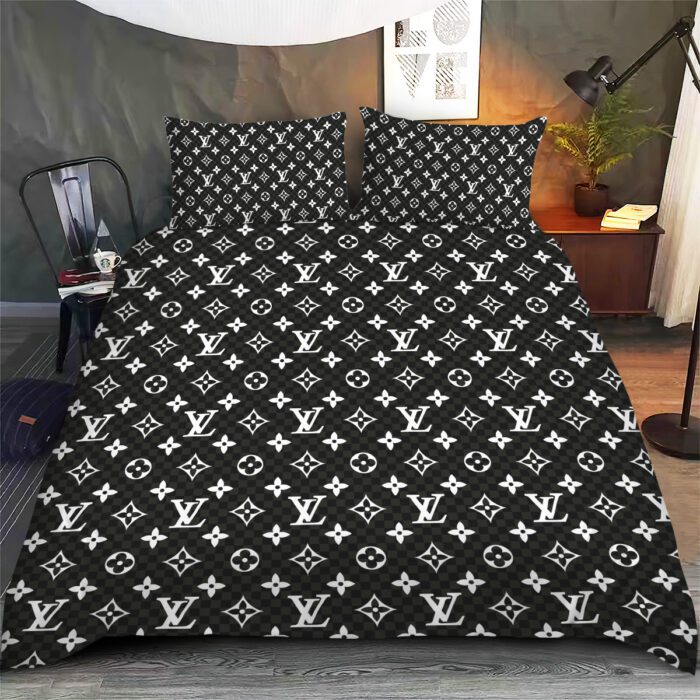 LV Monogram Luxury Bedding Set Bedroom Decor BSL1041