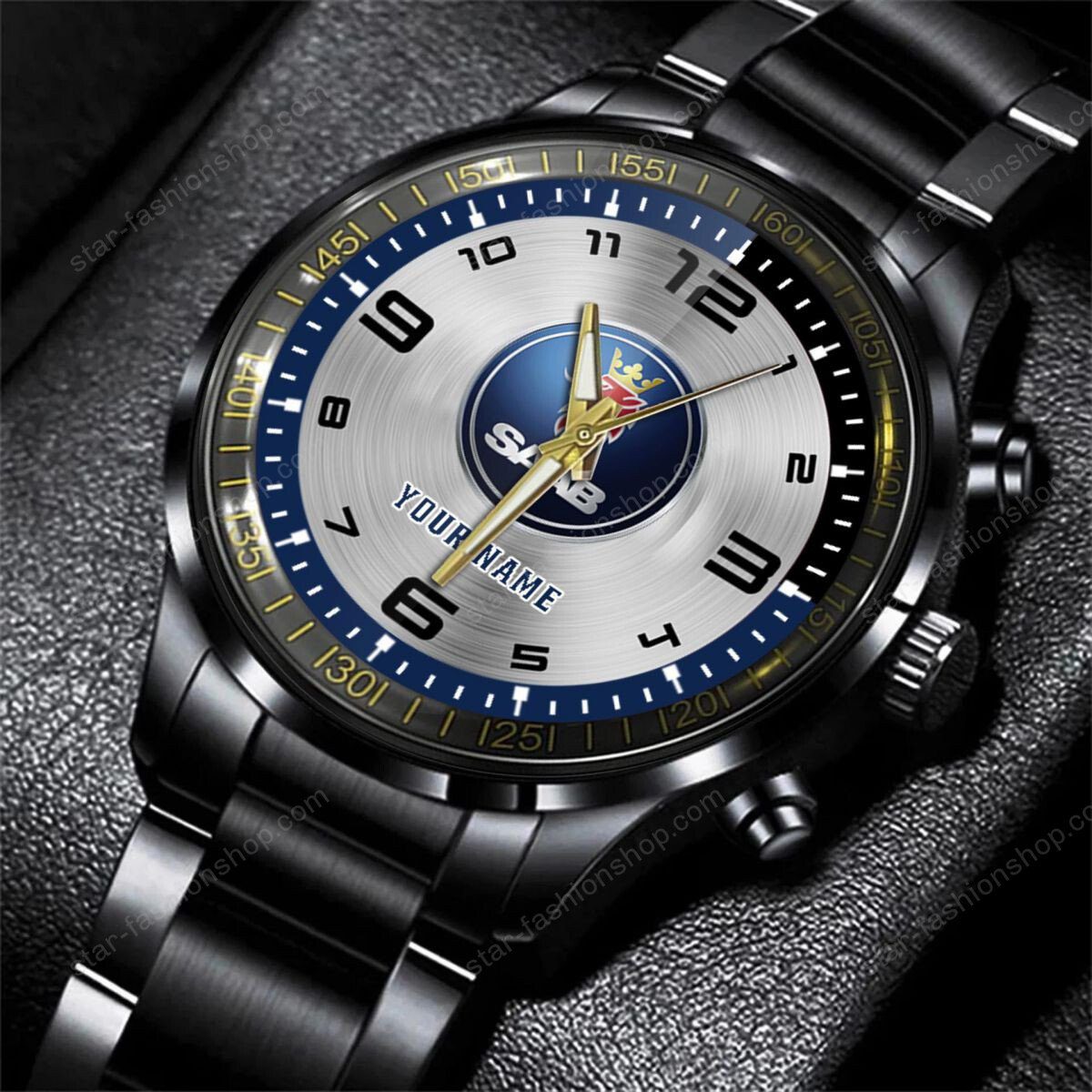 Saab-Automobile-Cars-Black-Stainless-Steel-Watch-2024-BW2044 Saab Automobile Cars Black Stainless Steel Watch 2024 BW2044