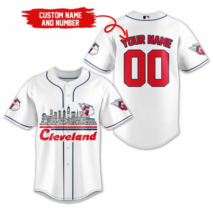 Cleveland Guardians MLB Teams Custom Name And Number Baseball Jersey BTL1247