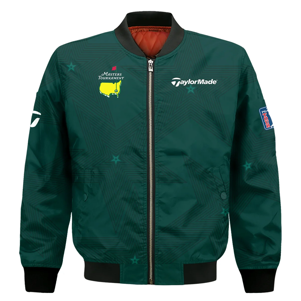 Golf Masters Tournament Taylor Made Bomber Jacket Stars Dark Green Golf Sports Bomber Jacket GBJ1350