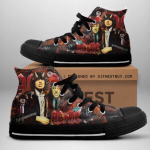 AC/DC High Top Canvas Shoes  GHT1087