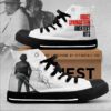 Bruce Springsteen High Top Canvas Shoes  GHT1169