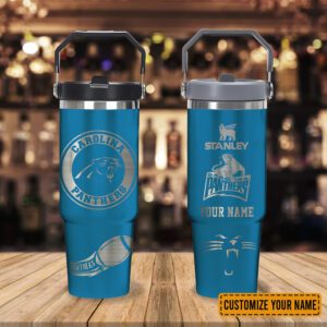Carolina Panthers NFL Football Personalized Stanley IceFlow Flip Straw Tumbler 30Oz