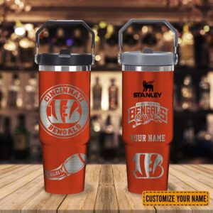 Cincinnati Bengals NFL Football Personalized Stanley IceFlow Flip Straw Tumbler 30Oz