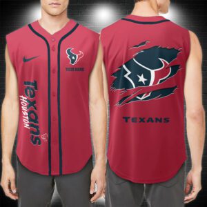 Houston Texans NFL Personalized Baseball Tank Tops Sleeveless Jersey