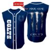 Indianapolis Colts Sleeveless Baseball Jersey Tank Top Custom Name BBTJ1046