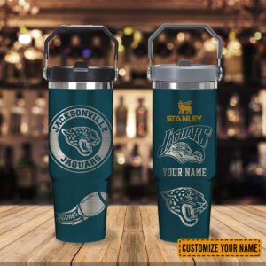 Jacksonville Jaguars NFL Football Personalized Stanley IceFlow Flip Straw Tumbler 30Oz