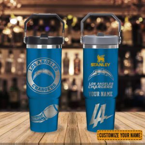 Los Angeles Chargers NFL Football Personalized Stanley IceFlow Flip Straw Tumbler 30Oz