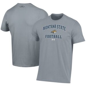 Montana State Bobcats Under Armour Football Performance T-Shirt - Gray