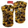 Pittsburgh Steelers Camo Sleeveless Baseball Jersey Tank Top Custom Name BBTJ1091