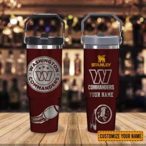 Washington Commanders NFL Football Personalized Stanley IceFlow Flip Straw Tumbler 30Oz