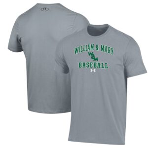 William & Mary Tribe Under Armour Baseball Performance T-Shirt - Gray