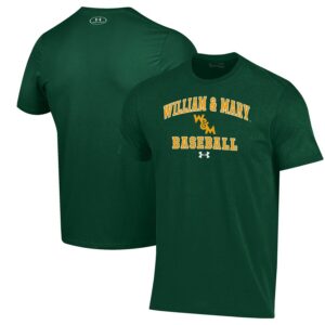 William & Mary Tribe Under Armour Baseball Performance T-Shirt - Green