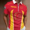 Calgary Flames Zipper Polo Shirt